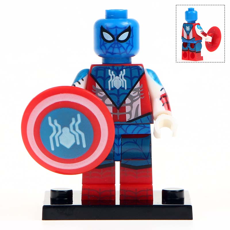 Captain America Spider-Man Cross Custom Marvel Superhero Minifigure