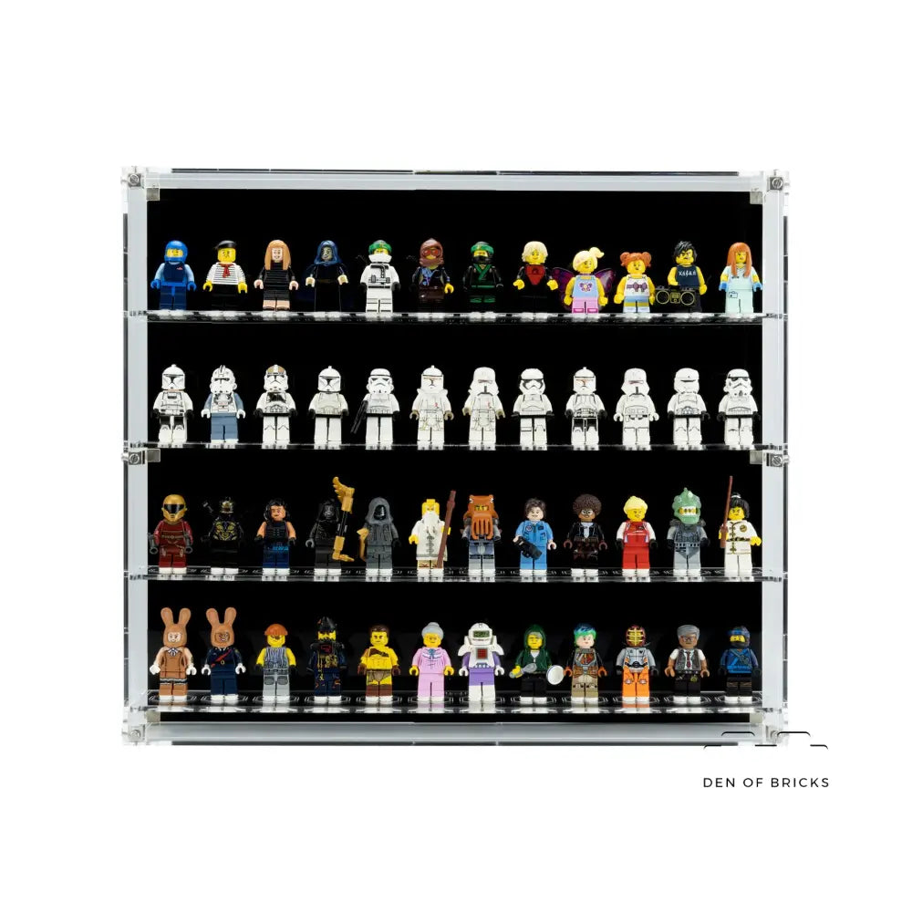 Wall Mounted Display Cases for Minifigures - 12 Minifigures Wide