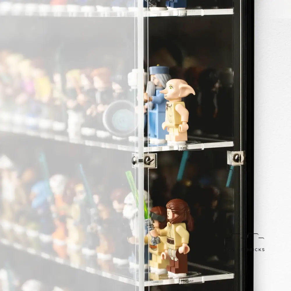 Wall Mounted Display Cases for  Minifigures - 7 Minifigures Wide