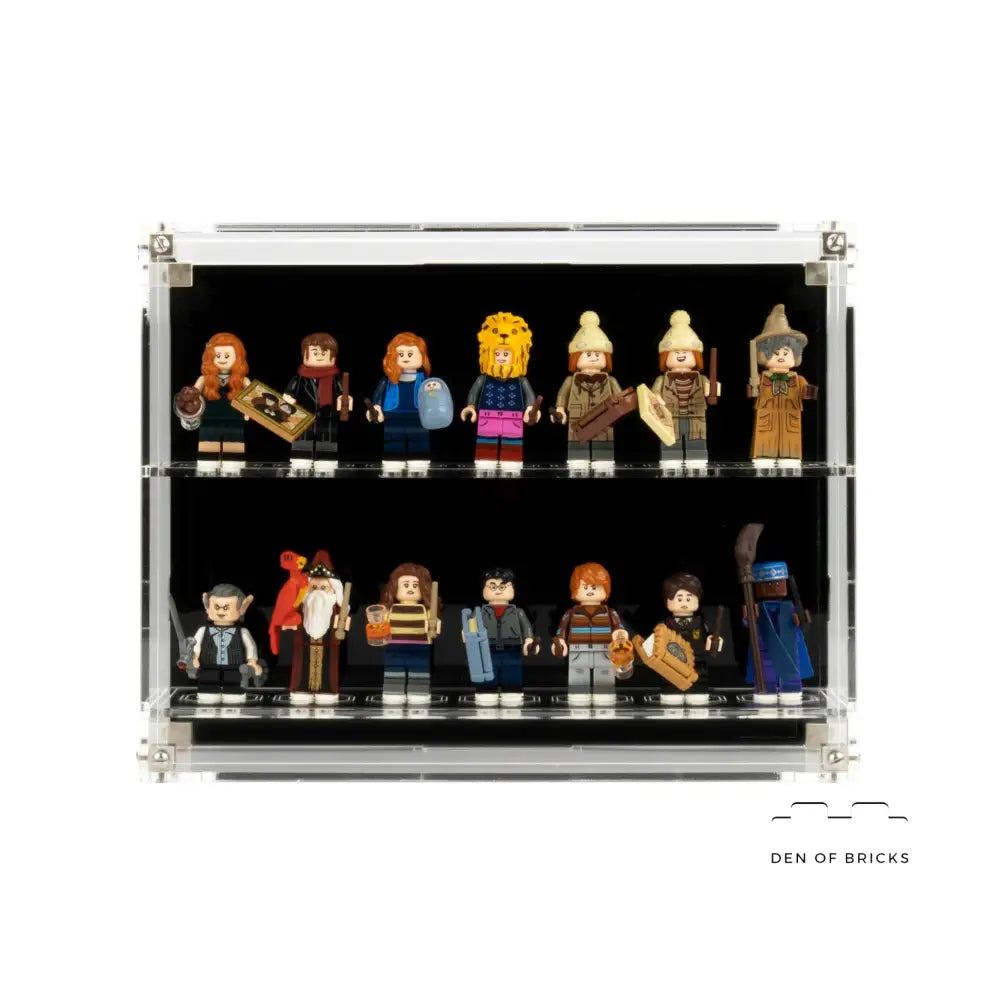 Wall Mounted Display Cases for  Minifigures - 7 Minifigures Wide