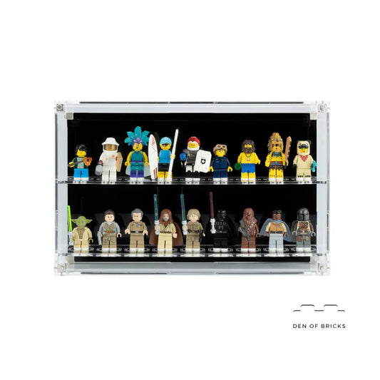 Wall Mounted Display Cases for Minifigures - 9 Minifigures Wide